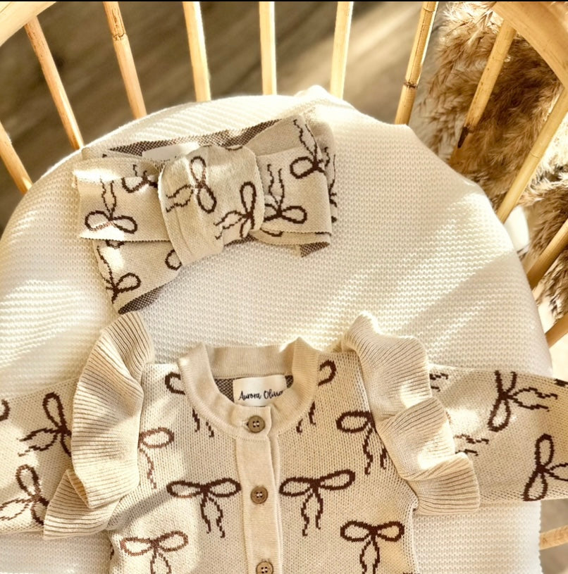 Cocoa Bow Knit Headband