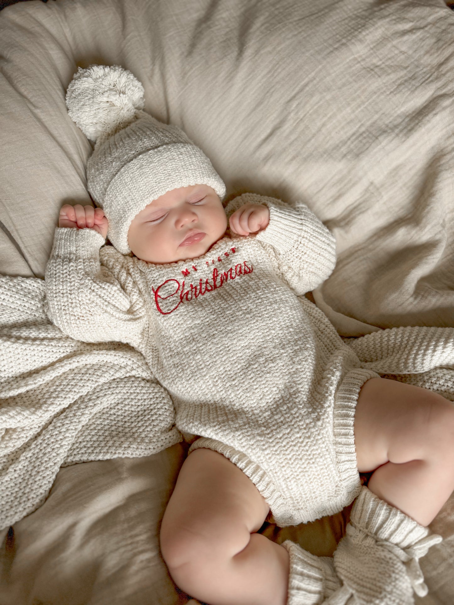 My First Christmas Romper - Tiny Baby