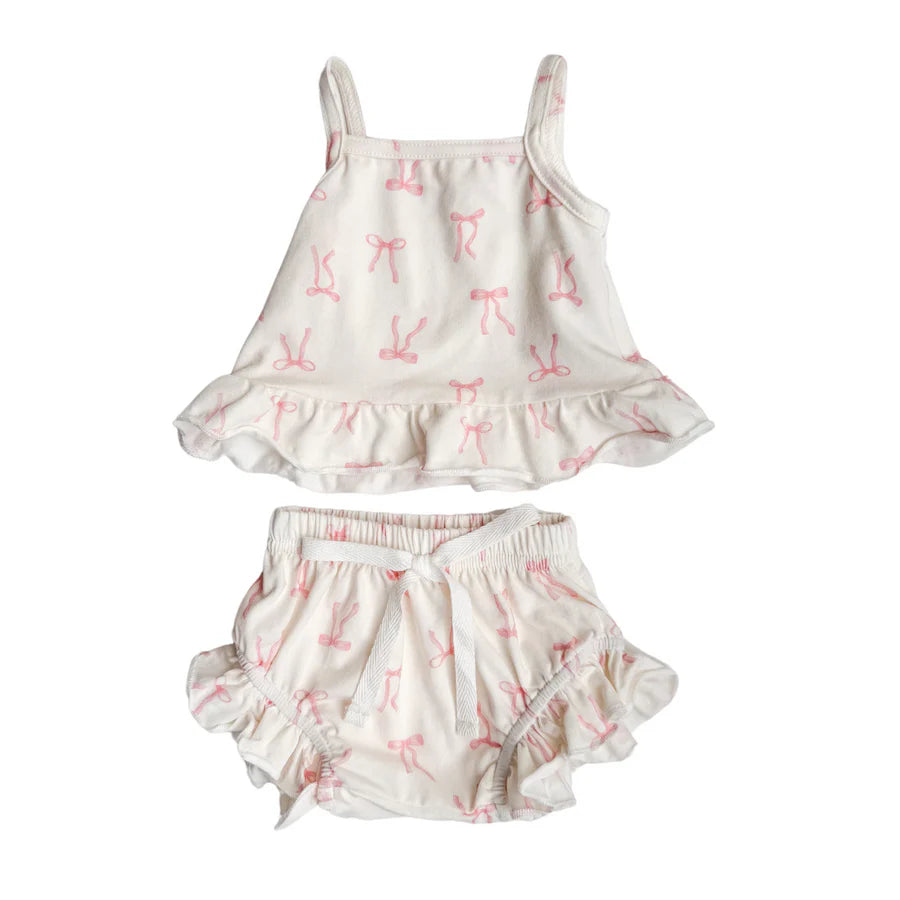 Summer Set - Pink Bows 0-3 Months