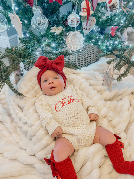My First Christmas Romper - Tiny Baby
