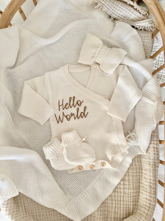 Hello World Wrap Over Knit - Headband Bundle