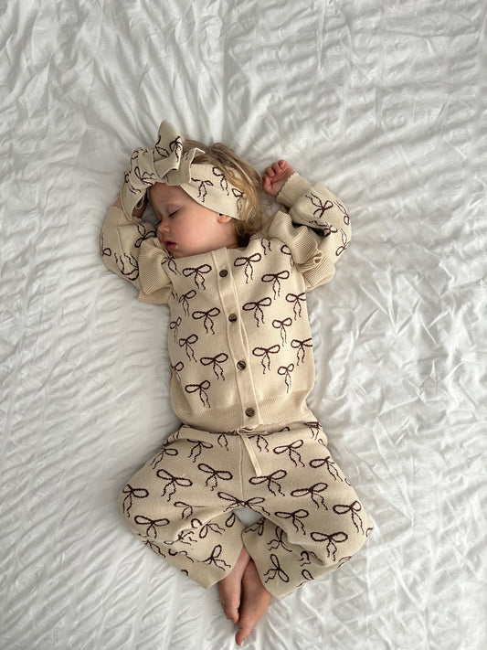 Cocoa Bow Knit Cardigan