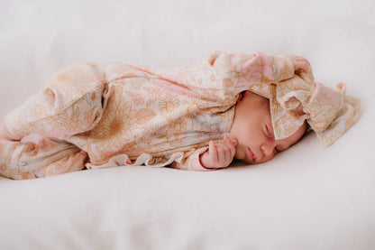 Frill Zip Romper - Pastel Bloom