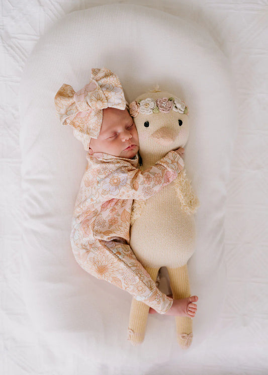 Frill Zip Romper - Pastel Bloom
